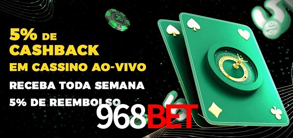 Promoções do cassino ao Vivo 968bet